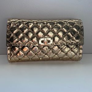 Valentino Gold Metalic Clutch